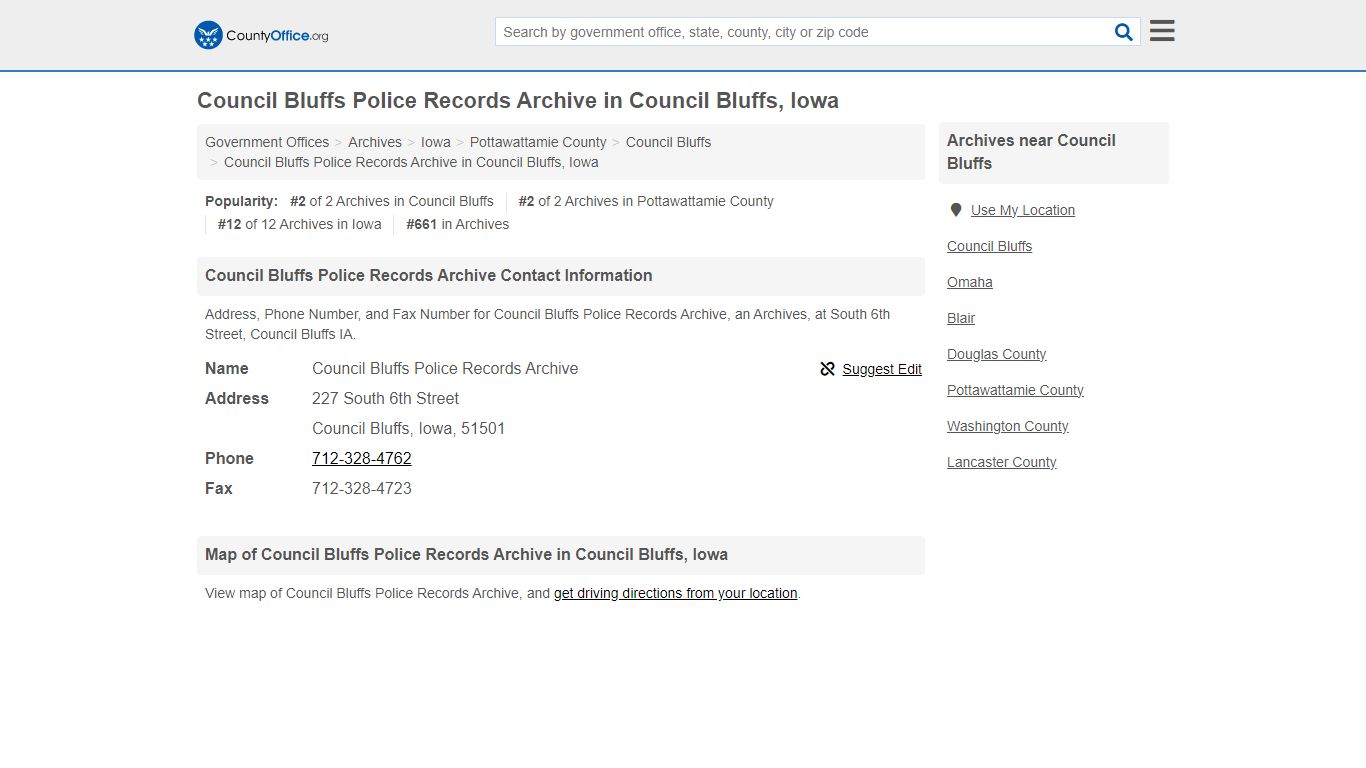 Council Bluffs Police Records Archive - Council Bluffs, IA (Address ...